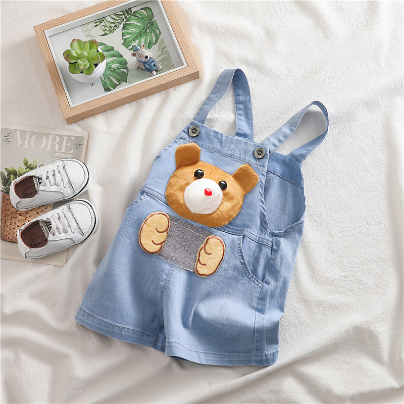 Baby Clothing Jumpers - 夏キッズベビーボーイズジャンパーパンツデニムショーツジーンズオーバーオール幼児幼児女の子遊び着服服ズボン