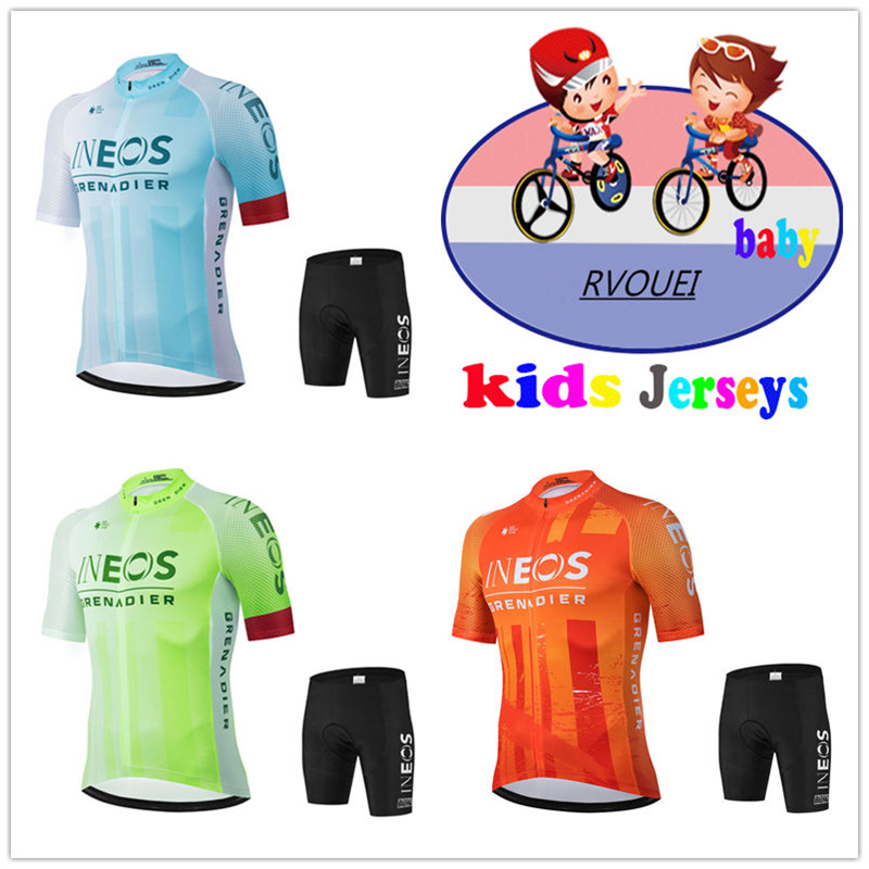 Baby Clothing Factory - 新しい Ineos チームベビー通気性子供サイクリングジャージセットクッションショーツ黒子供自転車服男の子女の子夏の自転車