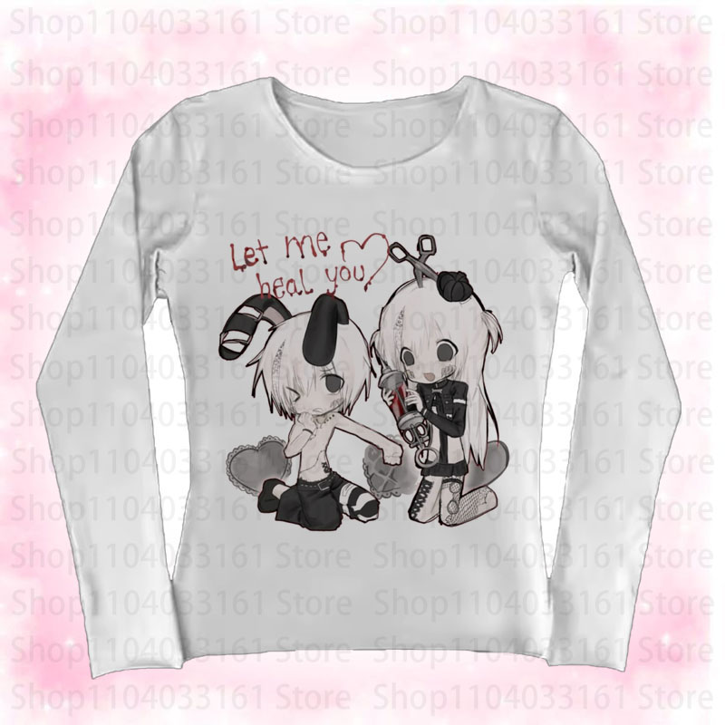 Baby Y2K Clothing - アニメガール Y2k Tシャツ ゴシックベビー Tシャツ Y2k