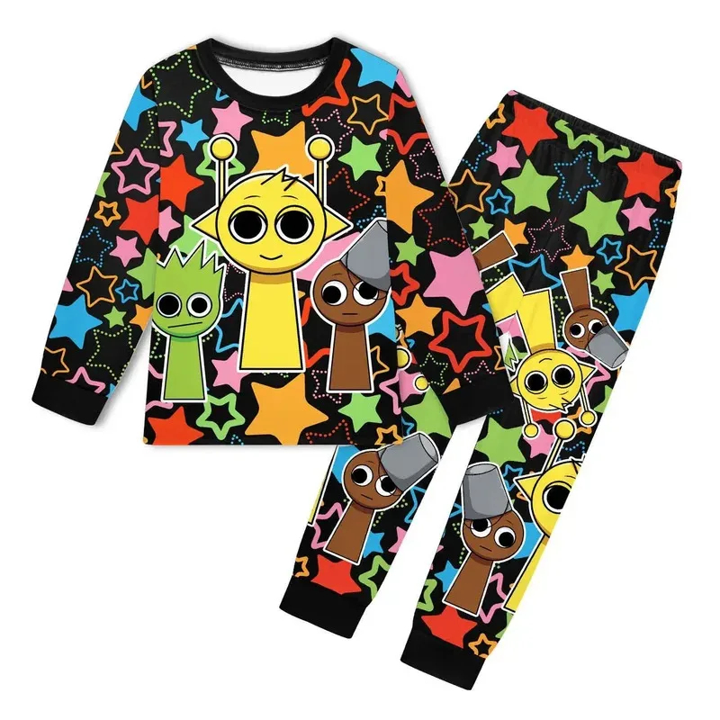 Baby Clothing For Boys - ♥ AAアニメコスプレ スプリンキ漫画ゲーム 子供服セット 男の子用寝間着 キッズパジャマセット