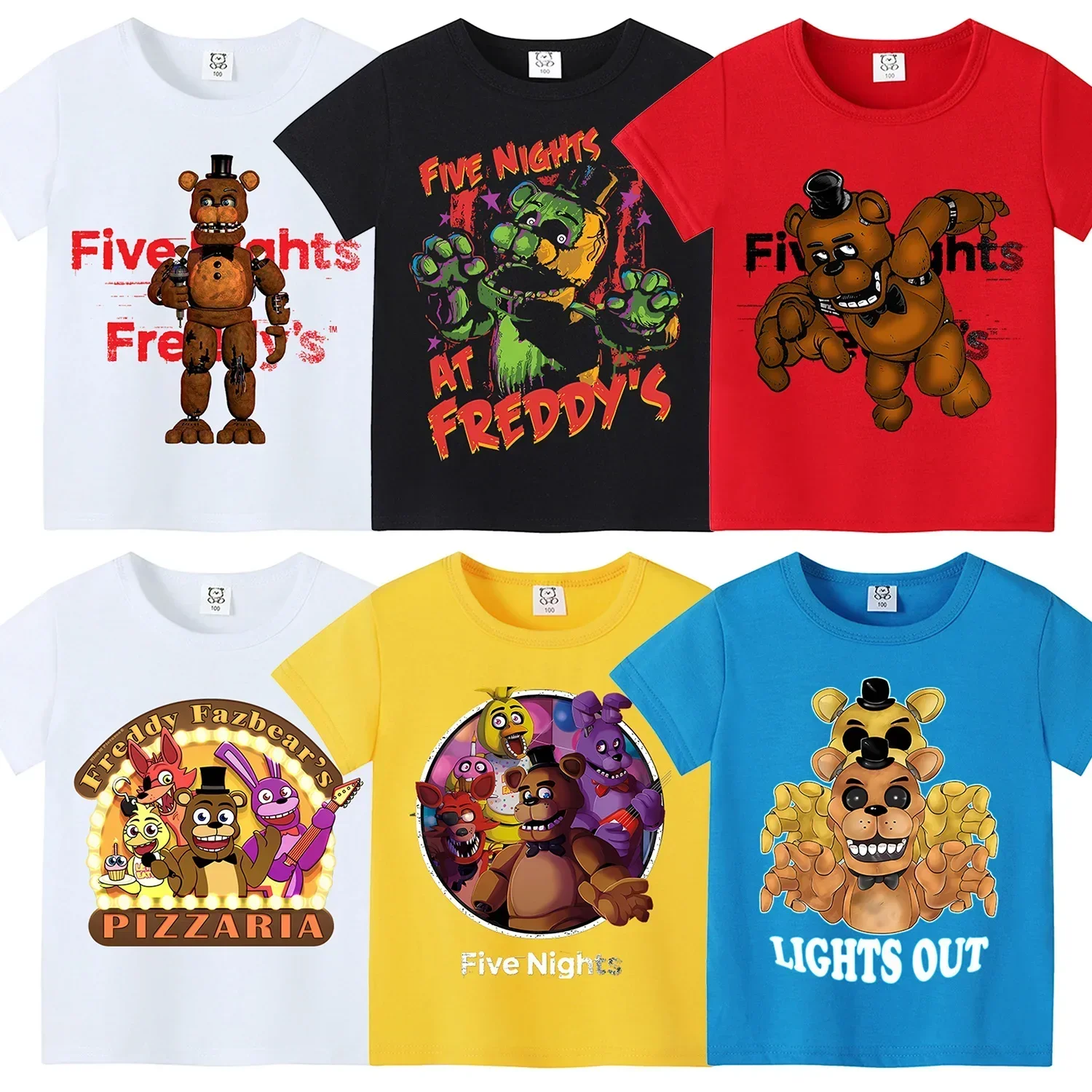 Baby Clothing For Boys - ファイブナイツアットフレディーズテーマショートシャツ服 Fnafs プリントかわいい漫画ボーイズ半袖トップスベビー Tシャツ服誕生日ギフト