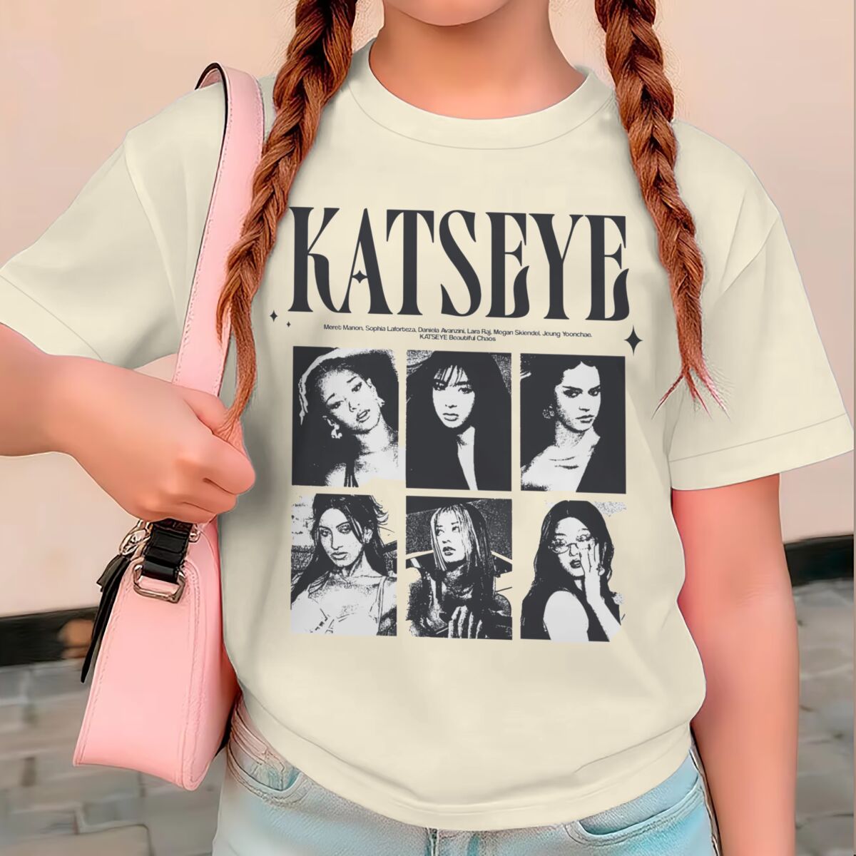 Baby Clothing On Sale - KATSEYE プリント夏トップス女の子 Y2K ヴィンテージスタイル半袖トップスカットシー プリント子供綿 Tシャツ女の赤ちゃん服