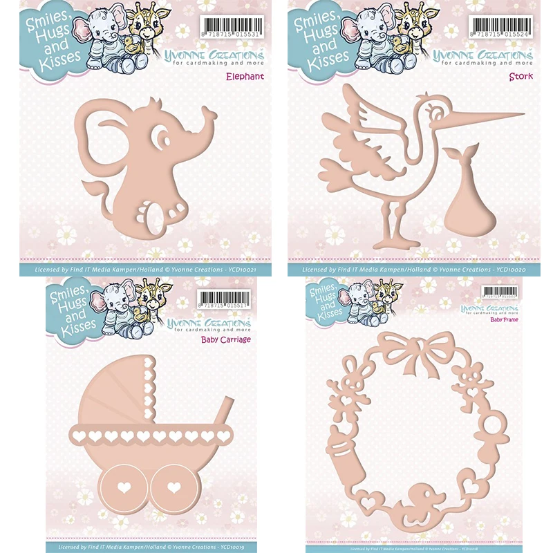 Baby Clothing Elephant - スクラップブッキング用の金属カッティングダイ,乳母車,リング,象,紙,写真カード,エンボス加工,ステンシル,新品