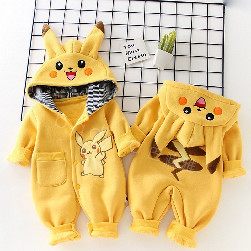 Baby Clothing On Sale - 漫画ポケットモンスターベビーパジャマ新生児かわいい冬長袖子供ロンパース服赤ちゃん幼児の服カバーオールギフト