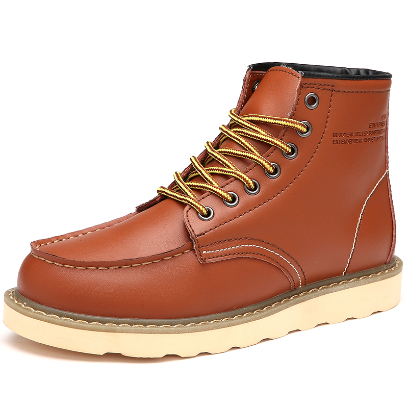 Soft Sole Booties - プレミアムレザーメンズデザートブーツカジュアルアウトドアソフトソールウォーキングシューズアウトドアレースアップブーツ高品質男性ハイカットシューズ