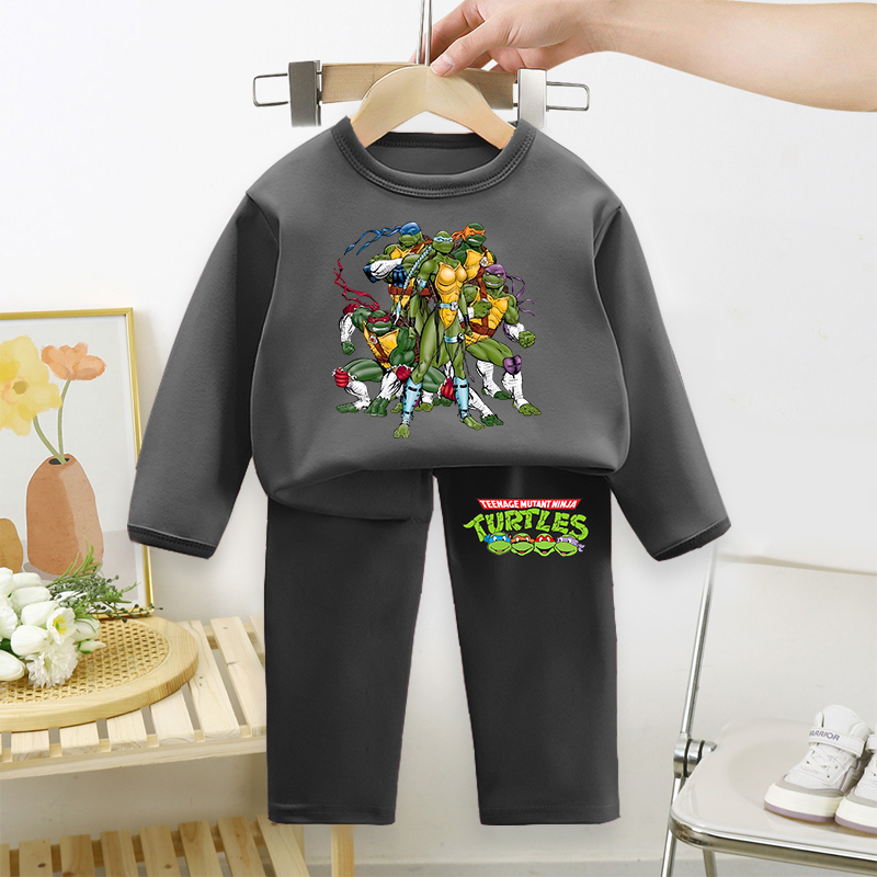 Baby Clothing For Boys - ティーンエイジ・ミュータント・ニンジャ・タートルズ子供パジャマ男の子寝間着子供長袖長ズボンセットベビーシャツトップ服ホームウェア新しい