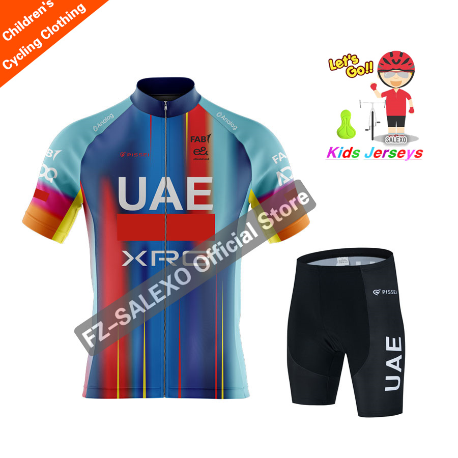 Baby Clothing Factory - UAEニューベビーキッズサイクリングジャージセット2026男の子と女の子用サマーロパシクリスモバイクマウンテンユニフォーム子供用自転車服スーツ