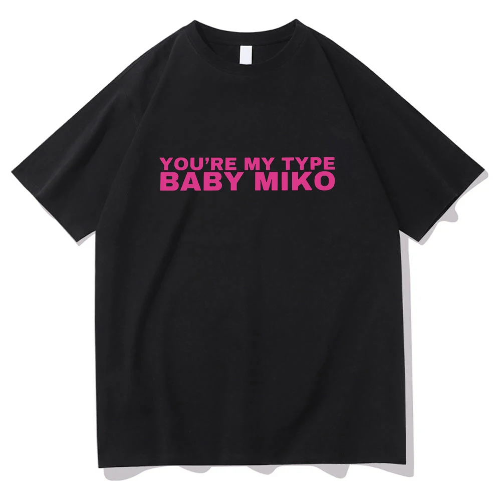 Xoxo Baby Clothing - 男性と女性のための綿のグラフィックTシャツ,ユニセックスの服,原宿トップ,あなたの私のタイプの赤ちゃん,夏,2024