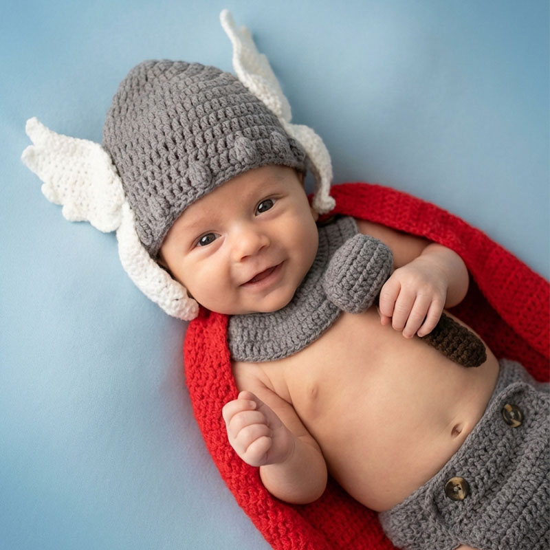 Baby Clothing For Boys - 新生児写真撮影小道具トールベビーコスチュームアベンジャーズスーパーヒーローキャラクターコスプレ衣装幼児男の子写真撮影服セット