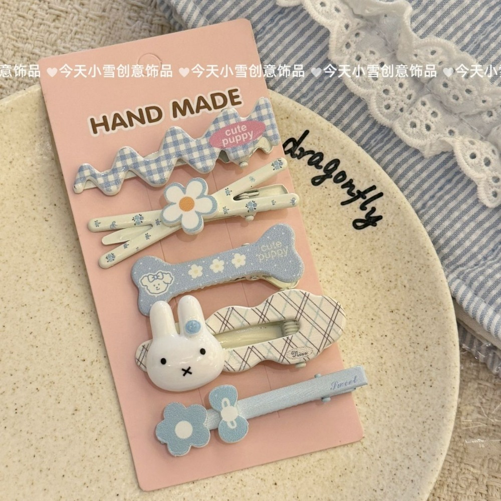 Baby Clothing Model - 5個入り ミッフィー ヘアクリップ 可愛いベビー用サイドバングクリップ カワイイ漫画ヘア飾り アクセサリー