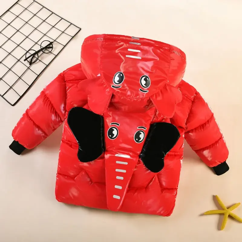 男の子用の漫画の絵が描かれた3Dベビーエレファント,厚くて暖 - Baby Clothing Elephant のレビューと価格