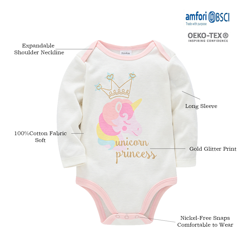 女の赤ちゃんの長袖ジャンプスーツ,生まれたばかりのボディスー - Baby Clothing Elephant のレビューと価格