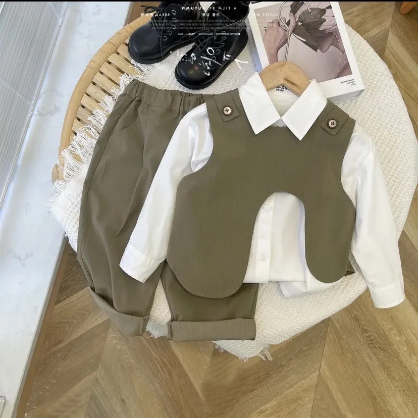 3 個セット春男の子服セット 2024 カジュアルベスト + - Baby Clothing Korea のレビューと価格