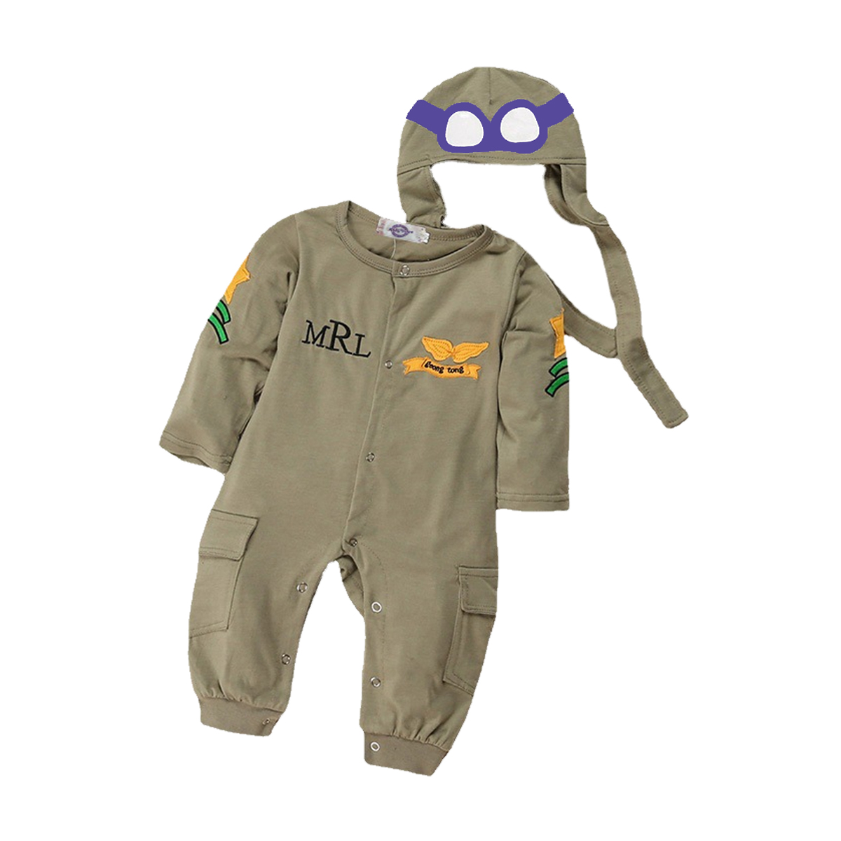 2 個セット卸売小型ベビーロンパースボンネット航空パイロット - Baby Clothing Jumpers のレビューと価格