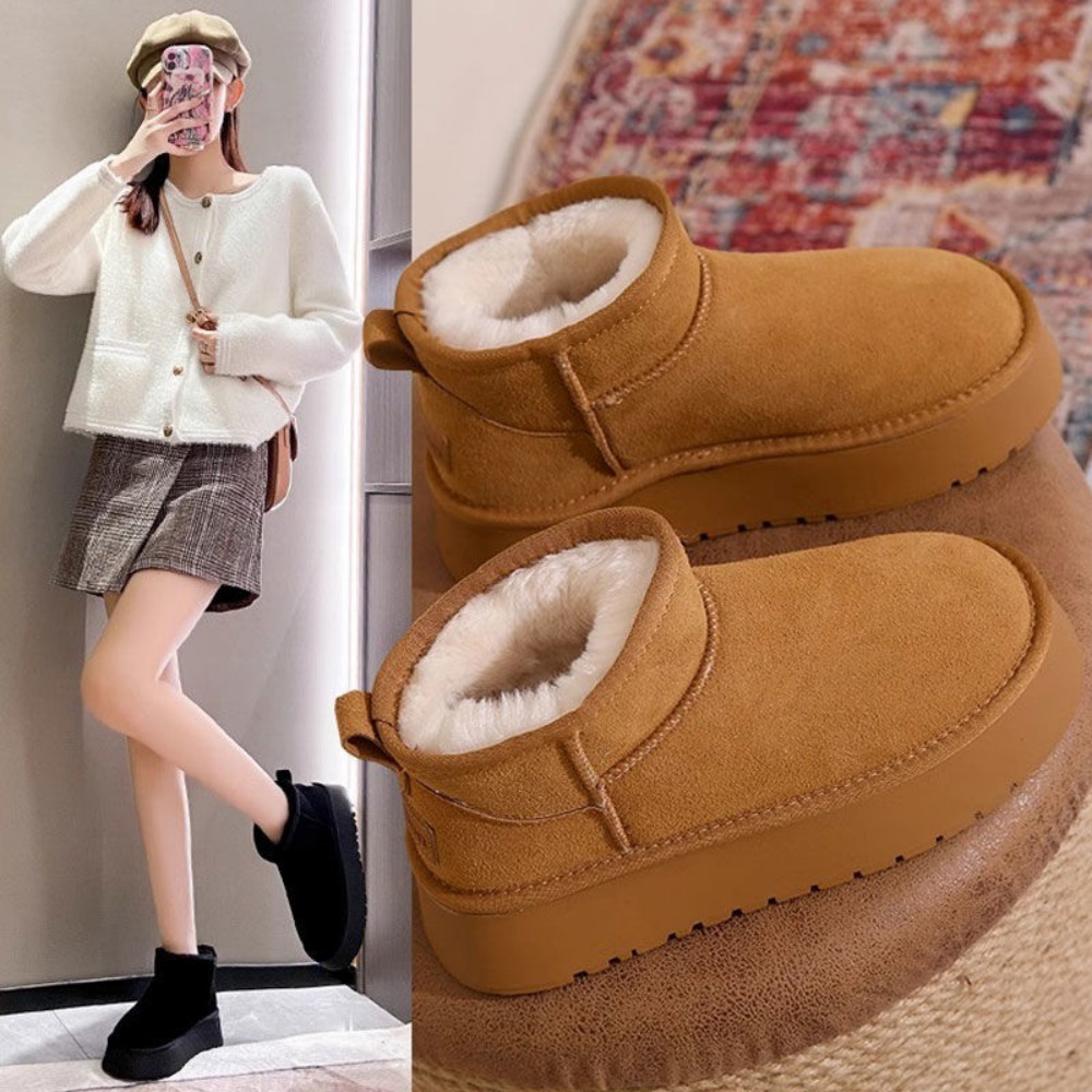 女性用厚底スノーブーツ、パッドを追加、厚みのある滑り止めショ - Soft Sole Booties のレビューと価格