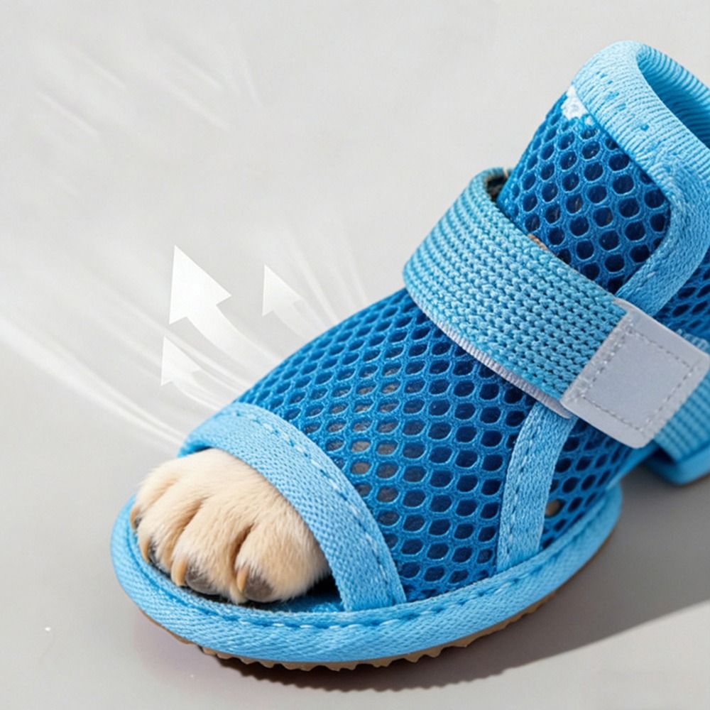 4 個ポータブルメッシュ犬用シューズソフトソール滑り止め冷却 - Soft Sole Booties のレビューと価格