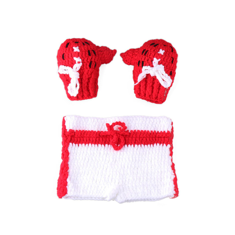 手作りかぎ針編み新生児男の子写真撮影服ボクサーチャンピオンコ - Baby Clothing For Boys のレビューと価格