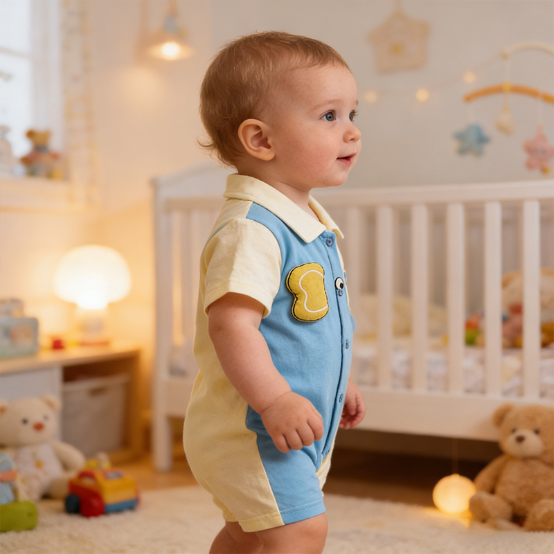 夏用ベビーロンパース 男の子用半袖ロンパース 3-18ヶ月の - Baby Clothing Elephant のレビューと価格