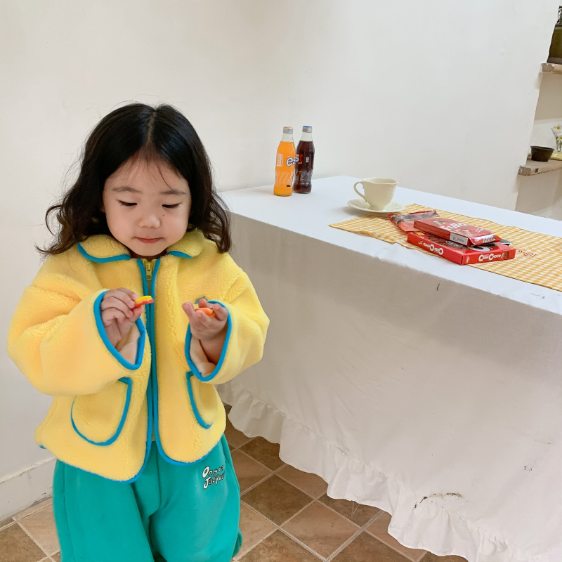 韓国子供服秋と冬の新しい女の子用厚手コート暖かい子供用ラムウ - Baby Clothing Korea のレビューと価格