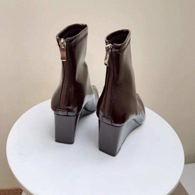 ウェッジヒールブーツ ファッション ポインテッドトゥ リアジ - Soft Sole Booties のレビューと価格