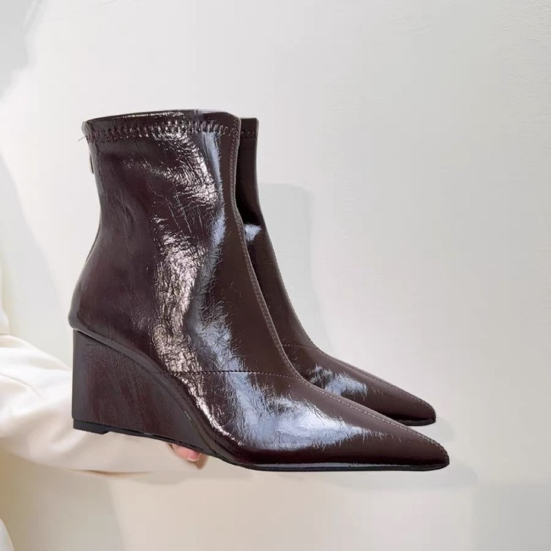 ウェッジヒールブーツ ファッション ポインテッドトゥ リアジ - Soft Sole Booties のレビューと価格