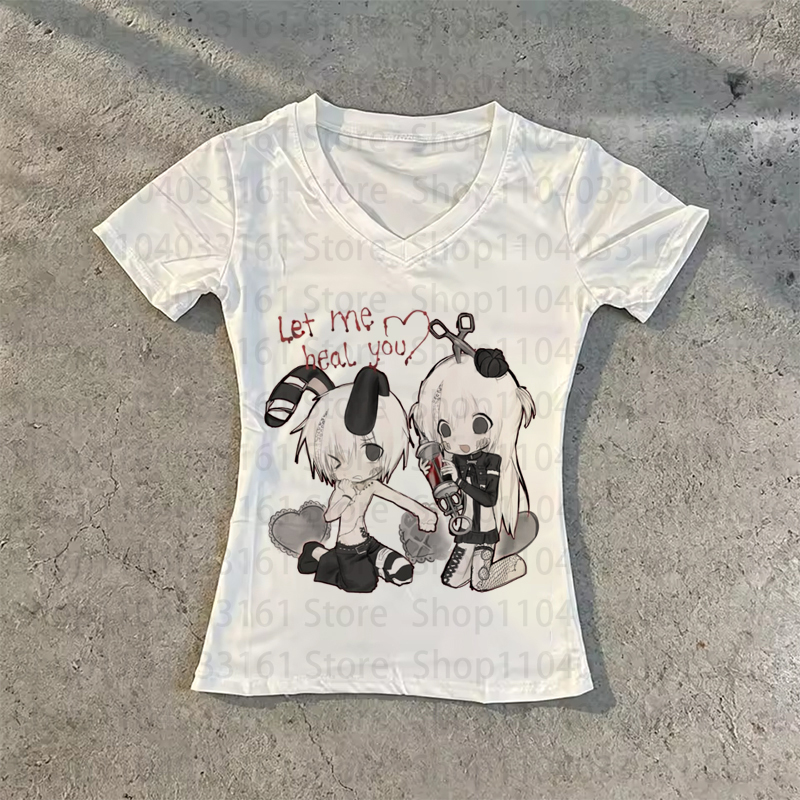 アニメガール Y2k Tシャツ ゴシックベビー Tシャツ Y - Baby Y2K Clothing のレビューと価格