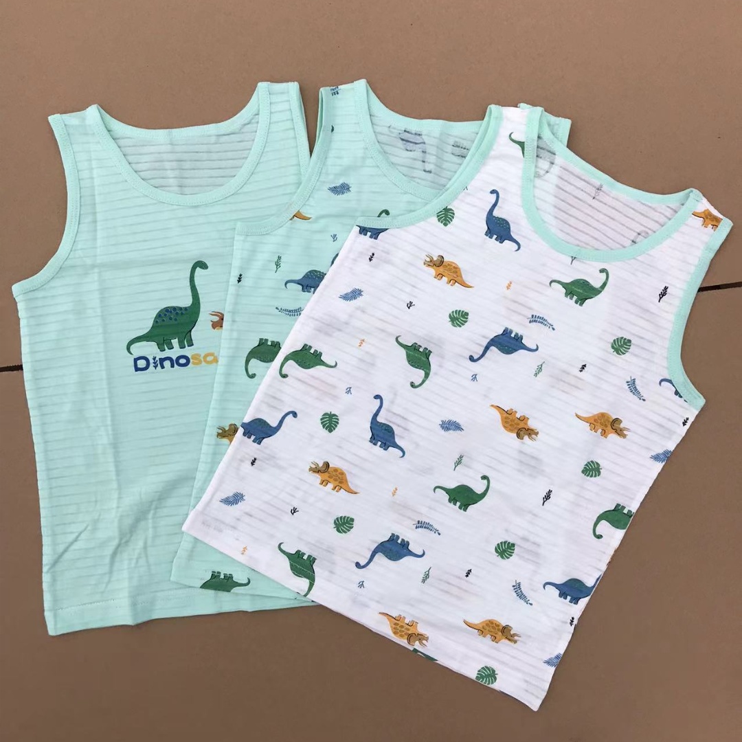 男の子用コットン下着シャツ、子供用タンク、ペンギン、象、ライ - Baby Clothing Elephant のレビューと価格
