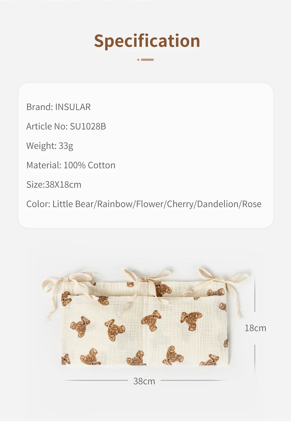 純粋な綿のベッドサイドハンガー,おむつオーガナイザー,ベビー - Baby Clothing For Bed のレビューと価格