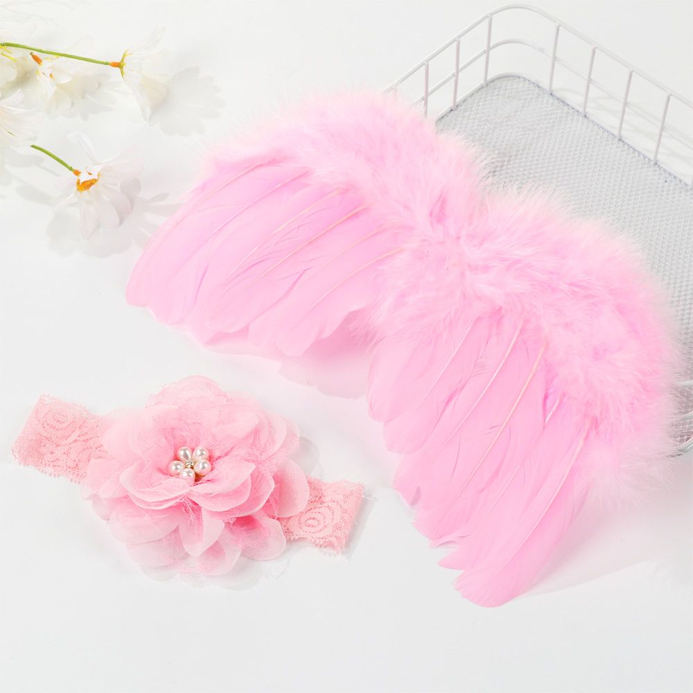 2 ピース/セットかわいい新生児天使の羽の羽と女の赤ちゃんロ - Baby Clothing Patterns のレビューと価格