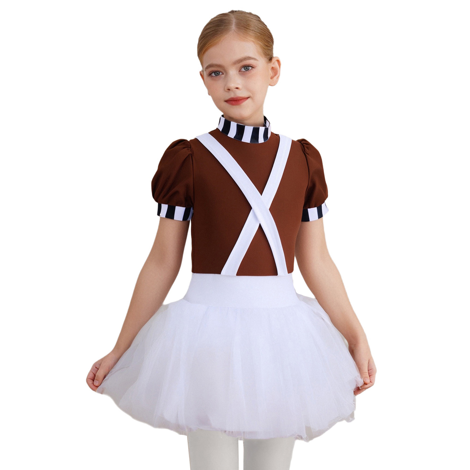キッズガールズハロウィンチョコレート工場労働者コスチュームテ - Baby Clothing Factory のレビューと価格