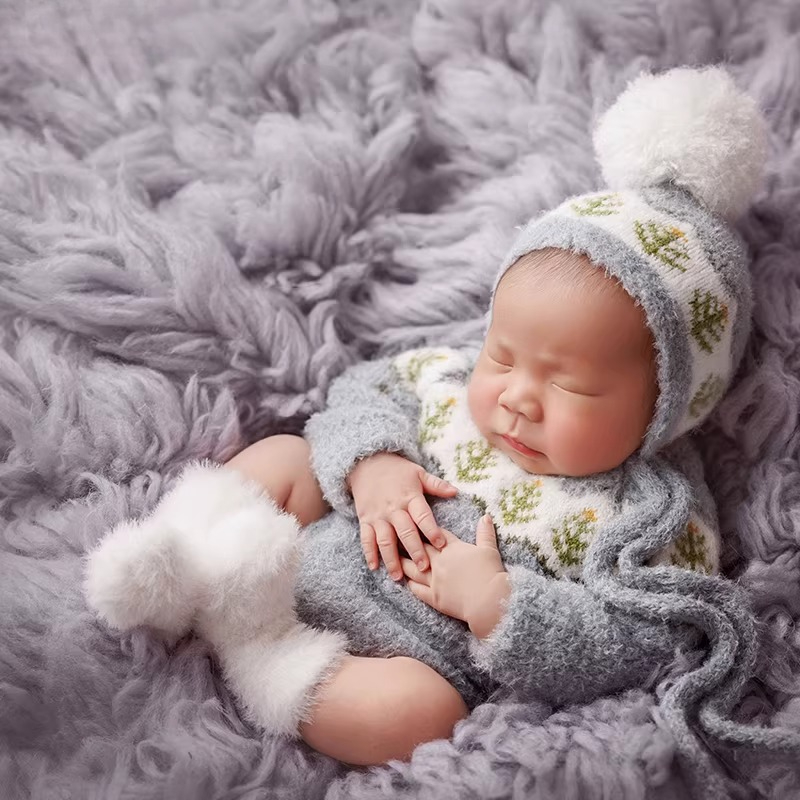 新生児写真撮影小道具かわいい象の背景衣類セットギリシャウール - Baby Clothing Elephant のレビューと価格