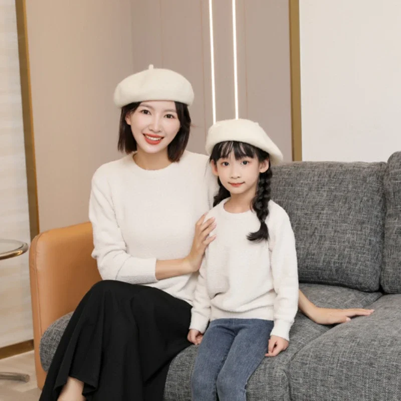親子ニットジャンパー家族セータートップス父母と息子娘お揃い服 - Baby Clothing Jumpers のレビューと価格
