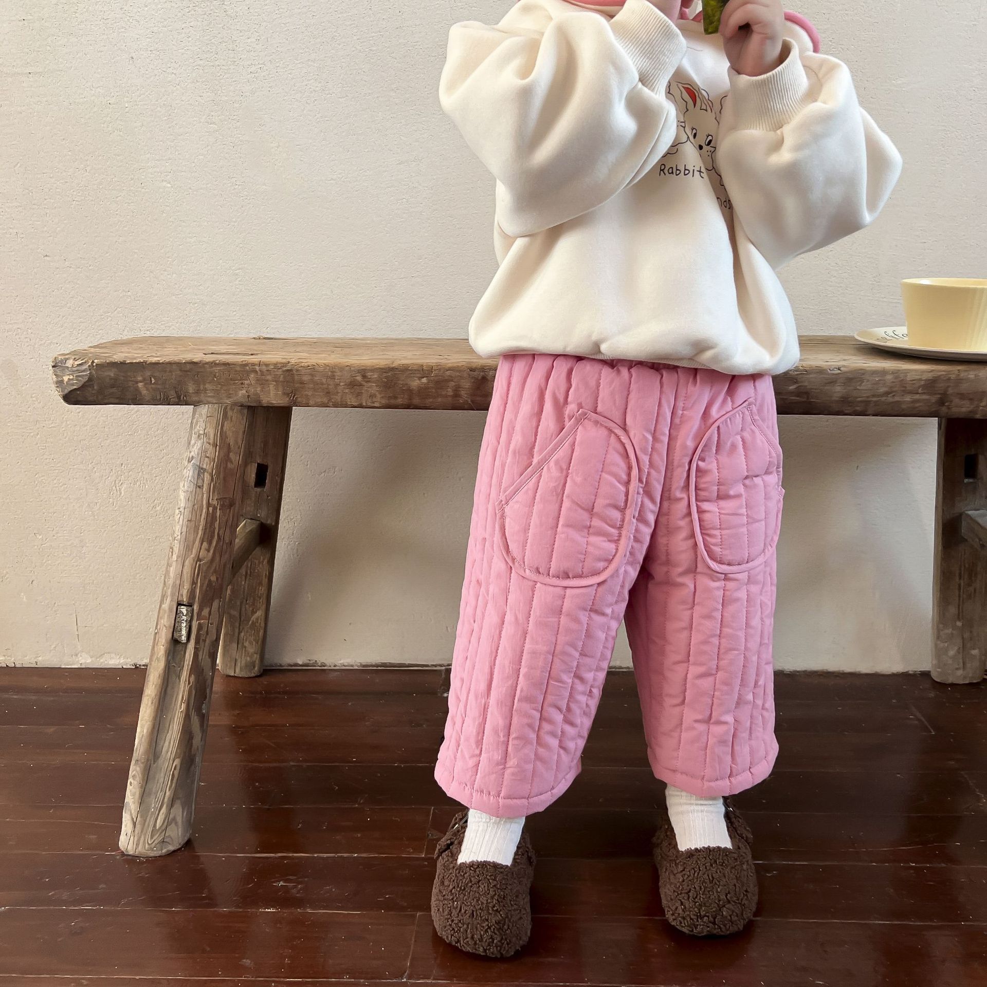 冬の韓国子供パンツ 2025 厚みの幼児パンツ子供の綿ぬいぐ - Baby Clothing Korea のレビューと価格