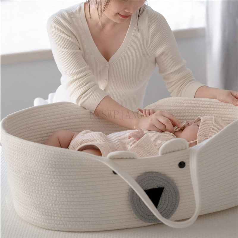 イン北欧スタイル大型ベビーキャリーバスケット衣類収納ボックス - Baby Clothing For Bed のレビューと価格