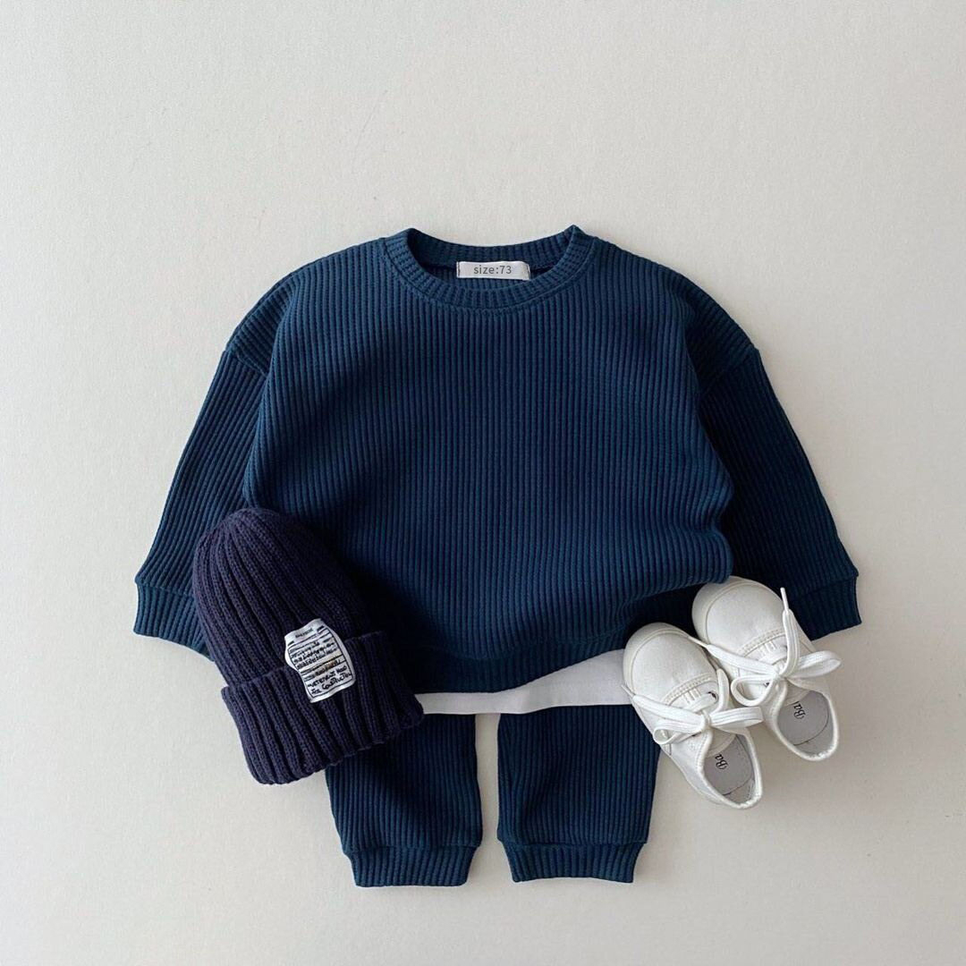 2ピースコットンスウェットシャツとパンツセット,幼児用,男の - Baby Clothing Korea のレビューと価格