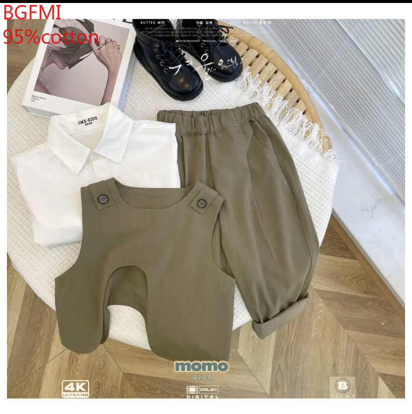 春の男の子用服セット 2026 カジュアルベスト+シャツ+パ - Baby Clothing Korea のレビューと価格