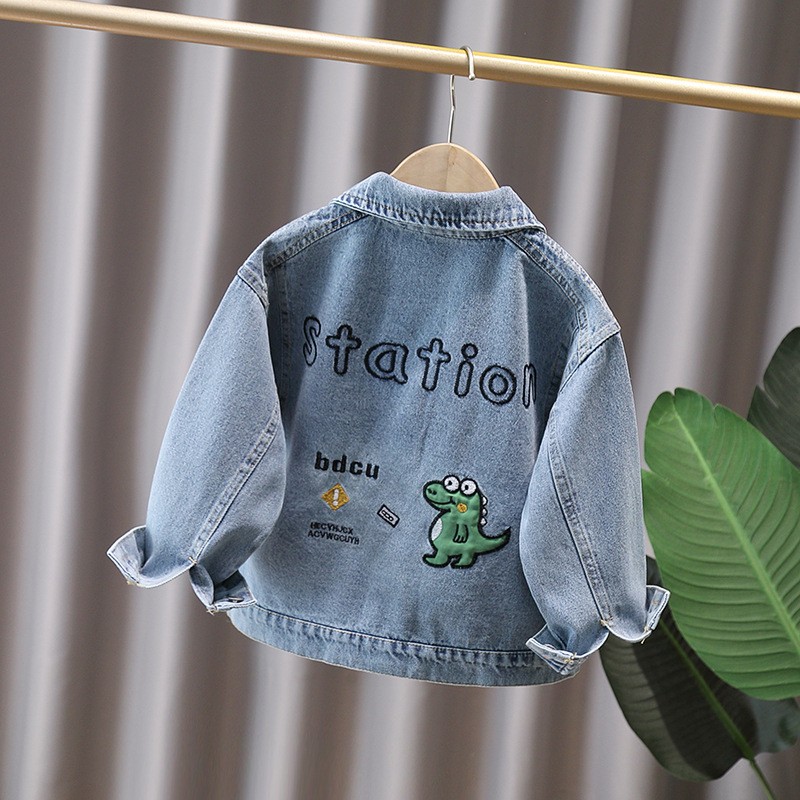 かわいいスタイルベビー子供デニムジャケット恐竜子供のための少 - Baby Clothing For Boys のレビューと価格