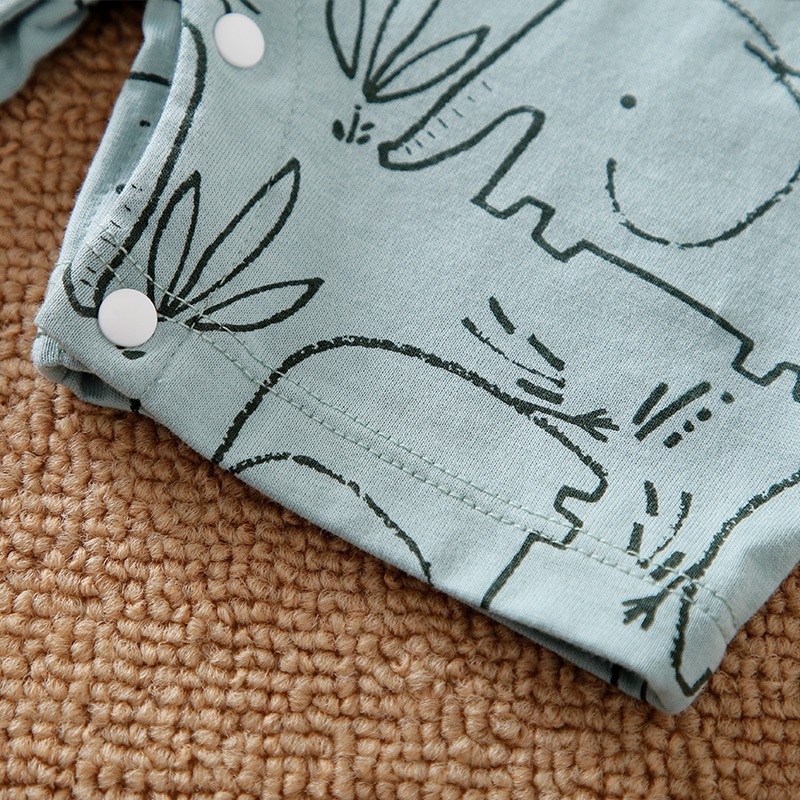 新生児用のかわいい象の動物のボディスーツ、半袖、綿の幼児ロン - Baby Clothing Elephant のレビューと価格