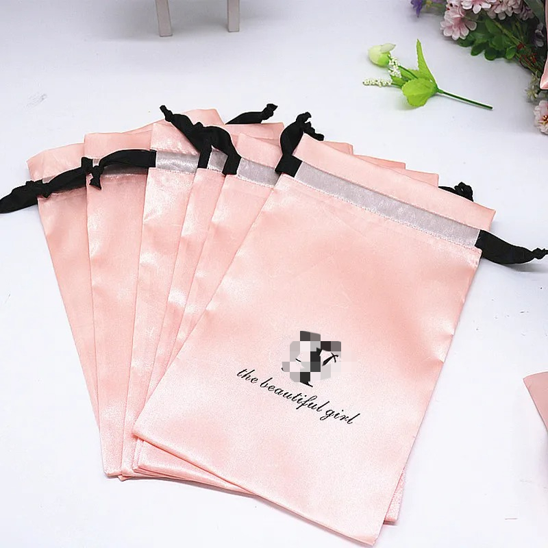 ピンクのシルクサテンバッグ20個,ヘアエクステンション/ウィ - Baby Clothing Bag のレビューと価格