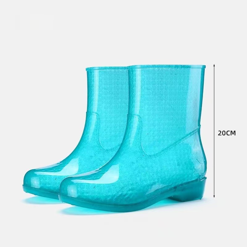 女性用透明ソフトソールレインシューズ,滑り止め,リネン,ゼリ - Soft Sole Booties のレビューと価格