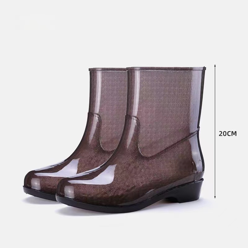 女性用透明ソフトソールレインシューズ,滑り止め,リネン,ゼリ - Soft Sole Booties のレビューと価格