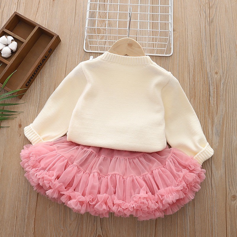 女の赤ちゃんのクマの愛のジャンパーとふわふわのスカートのセッ - Baby Clothing Jumpers のレビューと価格