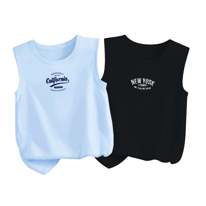 子供用カリフォルニアシティベストボーイズノースリーブ通気性T - Baby Clothing Logo のレビューと価格