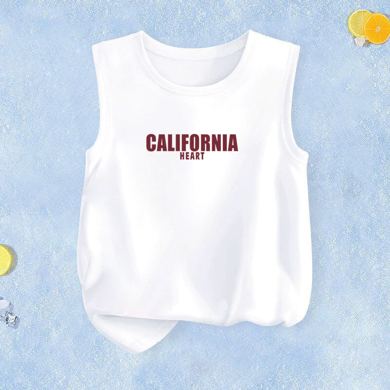 子供用カリフォルニアシティベストボーイズノースリーブ通気性T - Baby Clothing Logo のレビューと価格
