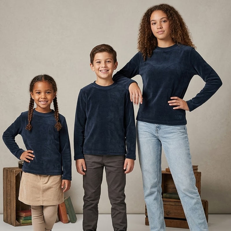 キッズシャツ ダークネイビーブルー 男の子と女の子用 カジュ - Baby Clothing Logo のレビューと価格
