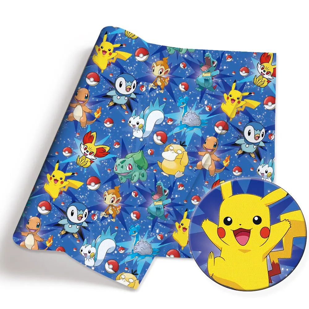 子供のためのポケモン漫画プリント生地,手作りの縫製,パッチワ - Baby Clothing Model のレビューと価格