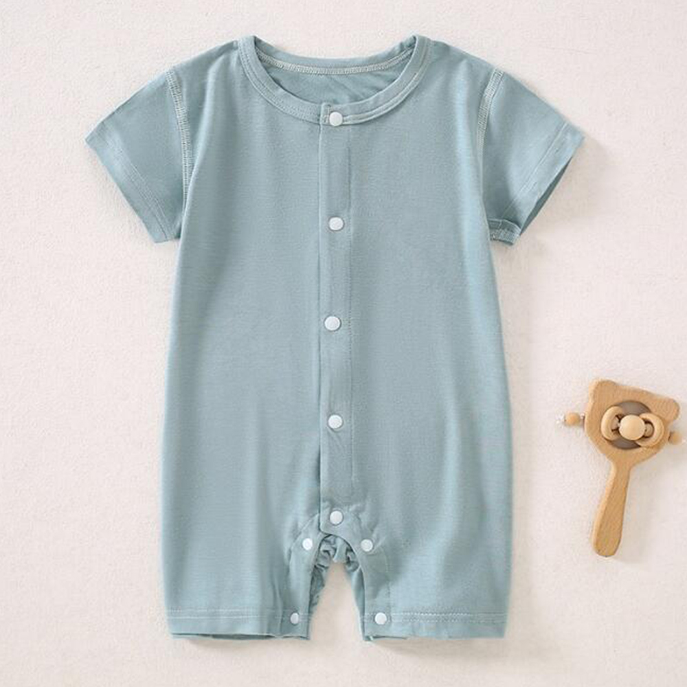 ベビーロンパース 半袖 夏 薄手 無地 幼児服 新生児 女の - Baby Clothing Factory のレビューと価格
