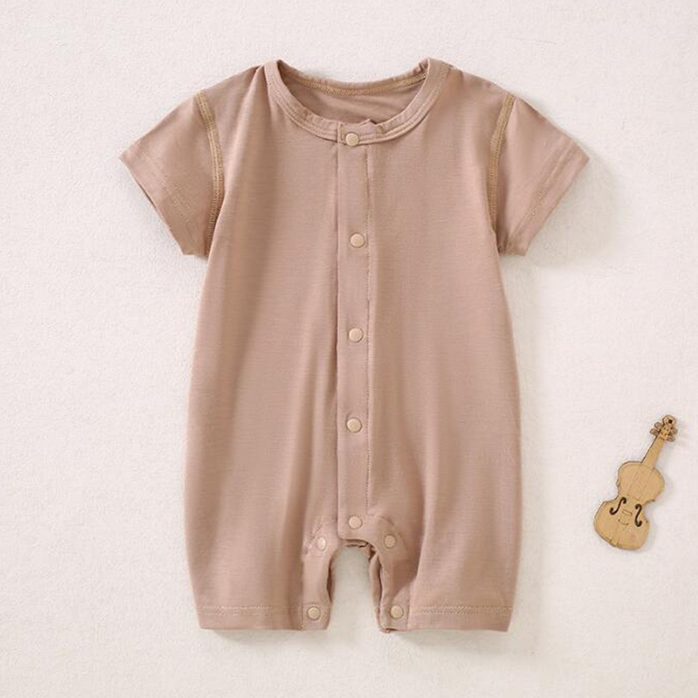 ベビーロンパース 半袖 夏 薄手 無地 幼児服 新生児 女の - Baby Clothing Factory のレビューと価格