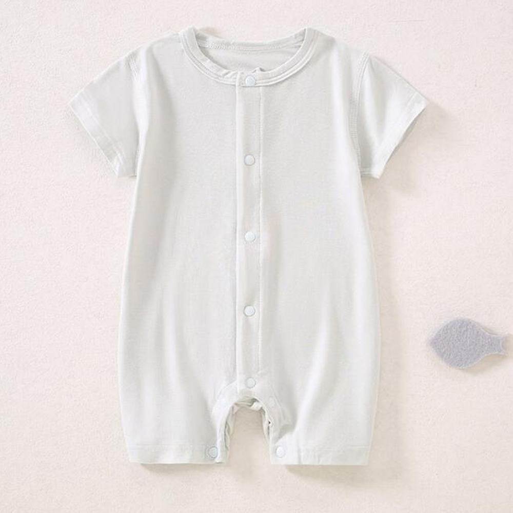 ベビーロンパース 半袖 夏 薄手 無地 幼児服 新生児 女の - Baby Clothing Factory のレビューと価格