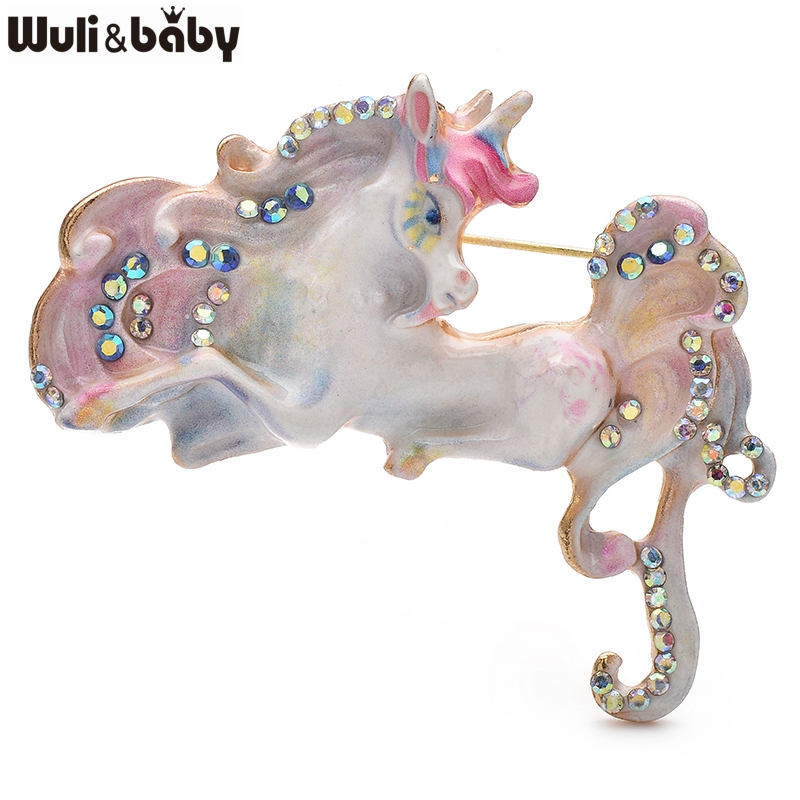 Wuli&baby 美しいエナメル馬ユニコーンブローチピン  - Baby Clothing Bag のレビューと価格